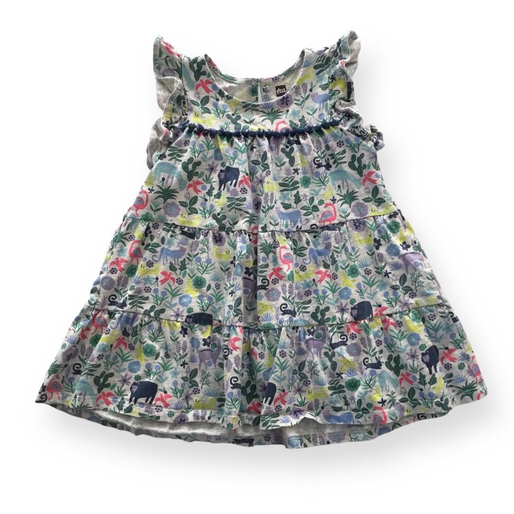 Tea Collection animal tiered dress
